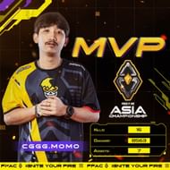 The Free Fire Asia Championship MVP, CGGG.MOMO